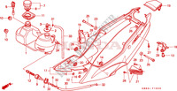 COUVERCLE LATERAL   RESERVOIR D'HUILE pour Honda NSR 125 R de 2000