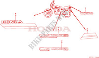 RAYURE/EMBLEME(CB125TDC) pour Honda CB 125 TWIN de 1982