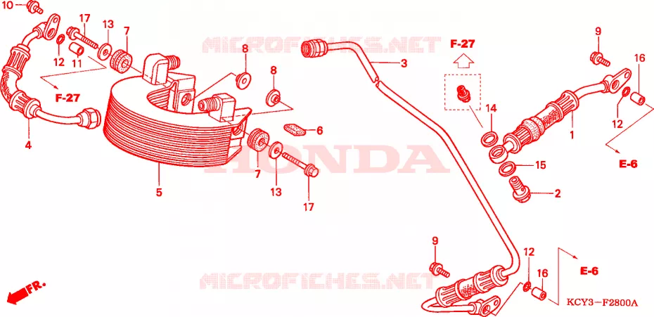 RADIATEUR D'HUILE Honda MOTO 400 XR 2002  XR400R2
