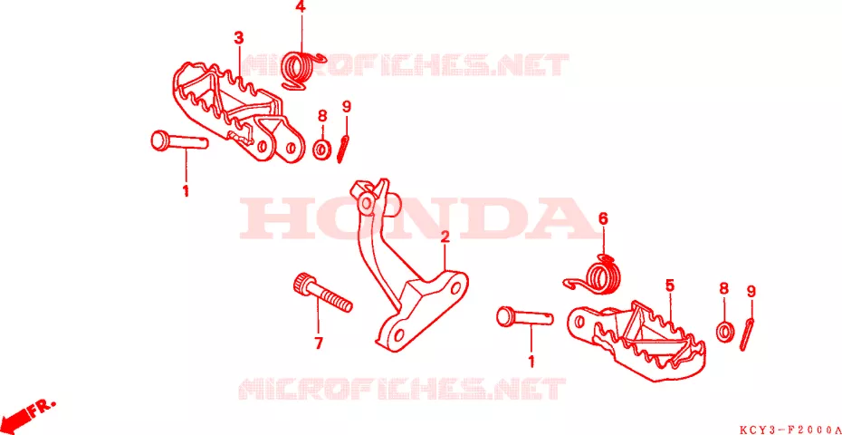 REPOSE PIED Honda MOTO 400 XR 1997  XR400RT