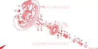 ROUE ARRIERE pour Honda MTX 125 de 1990