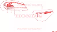 RAYURE/EMBLEME(2) pour Honda H 100 de 1987