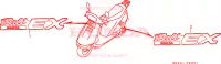 MARQUE(2) pour Honda BALI 100 EX de 1997