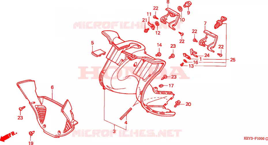 PROTEGE JAMBES Honda SCOOTER 150 PANTHEON 2001  FES1501