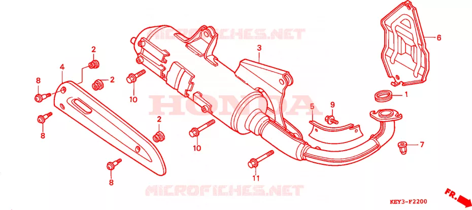 SILENCIEUX D'ECHAPPEMENT Honda SCOOTER 125 PANTHEON 1998  FES125W