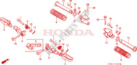 REPOSE PIED pour Honda XLS 185 de 1988