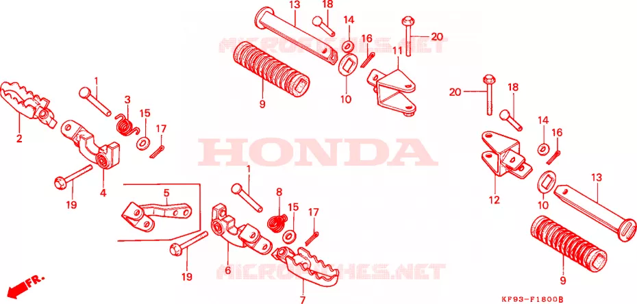 REPOSE PIED Honda MOTO 185 XL 1990  XL185SL