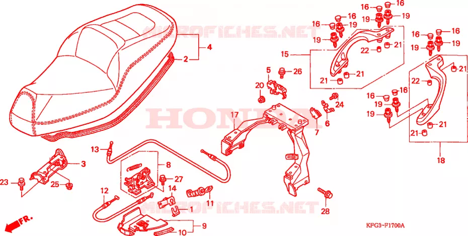 SELLE Honda SCOOTER 250 FORSIGHT 1999  FES250X