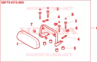 DOSSERET PASSAGER pour Honda FORESIGHT 250 de 2001