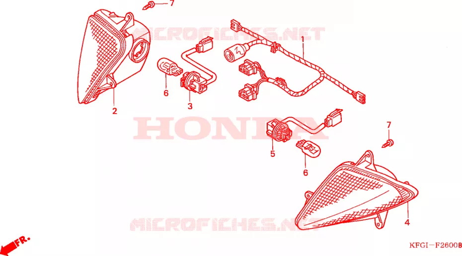 CLIGNOTANT Honda SCOOTER 250 FORSIGHT 2001  FES2501