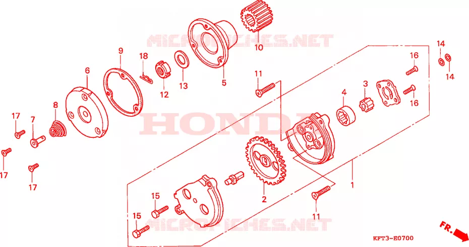 POMPE A HUILE Honda MOTO 125 CLR 1998  CLR125W
