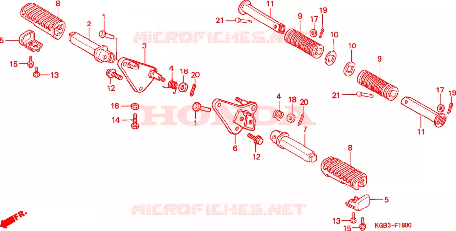 REPOSE PIED Honda MOTO 125 SHADOW 1999  VT125CX