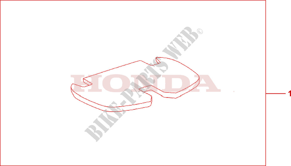 TAPIS DE TOP CASE pour Honda AROBASE 150 TWO TONE de 2002