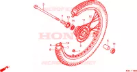 ROUE AVANT pour Honda TL125 de 1988