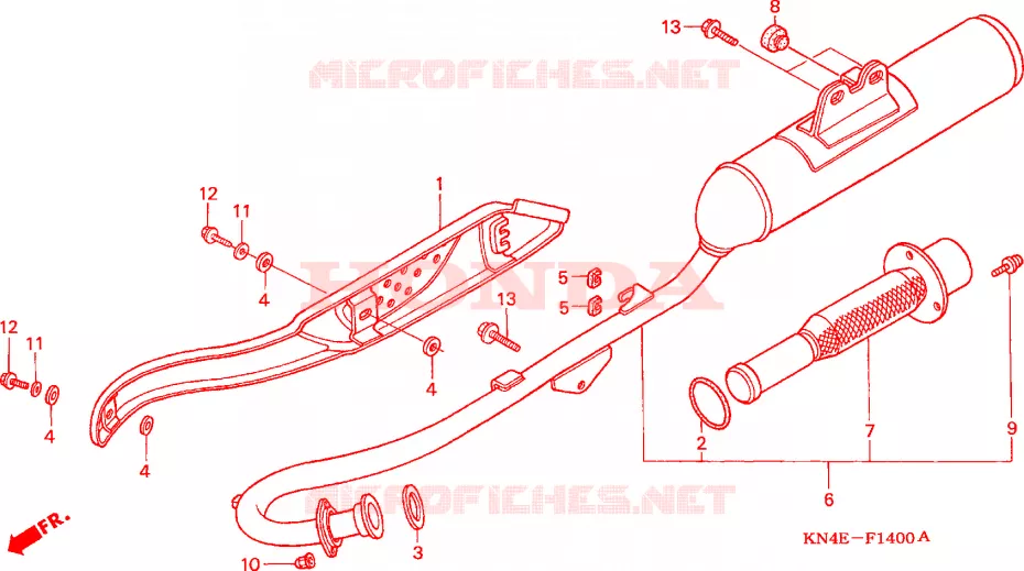 SILENCIEUX D'ECHAPPEMENT Honda MOTO 100 XR 2003  XR100R3