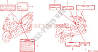 ETIQUETTE DE PRECAUTIONS pour Honda JAZZ 250 -2ED- de 2001