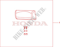 DOSSERET DE TOP CASE (LOW) pour Honda 125 VARADERO DELUXE de 2007