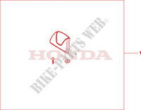DOSSERET TOP CASE 35L pour Honda 125 VARADERO de 2007