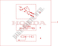FIXATION   FAISCEAU POIGNEES CHAUFFANTES pour Honda 125 VARADERO de 2007