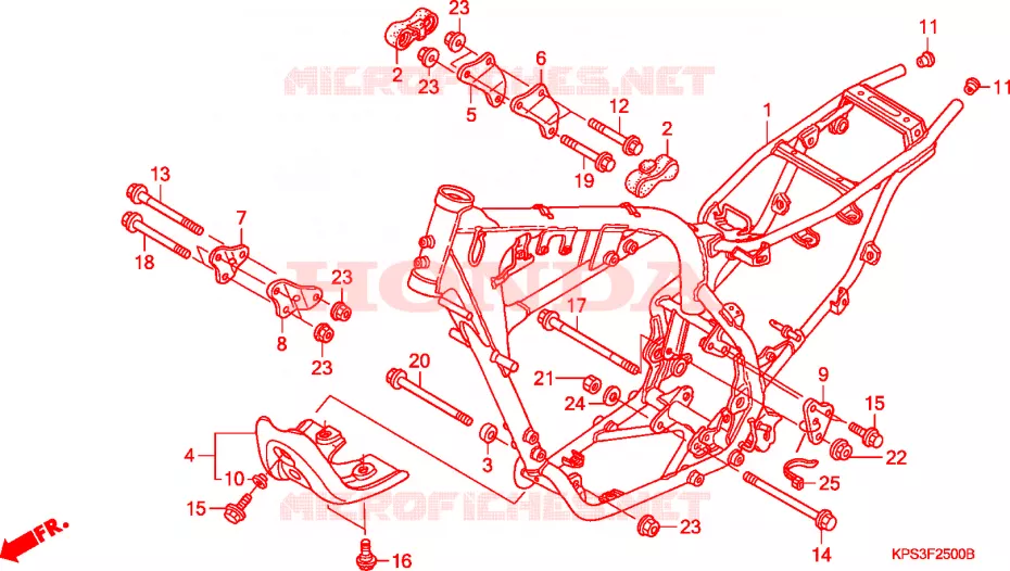 CADRE Honda MOTO 230 CRF 2004  CRF230F4