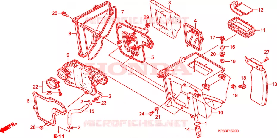 FILTRE A AIR Honda MOTO 230 CRF 2003  CRF230F3
