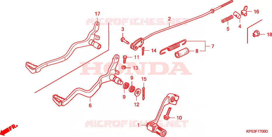 PEDALE Honda MOTO 230 CRF 2003  CRF230F3