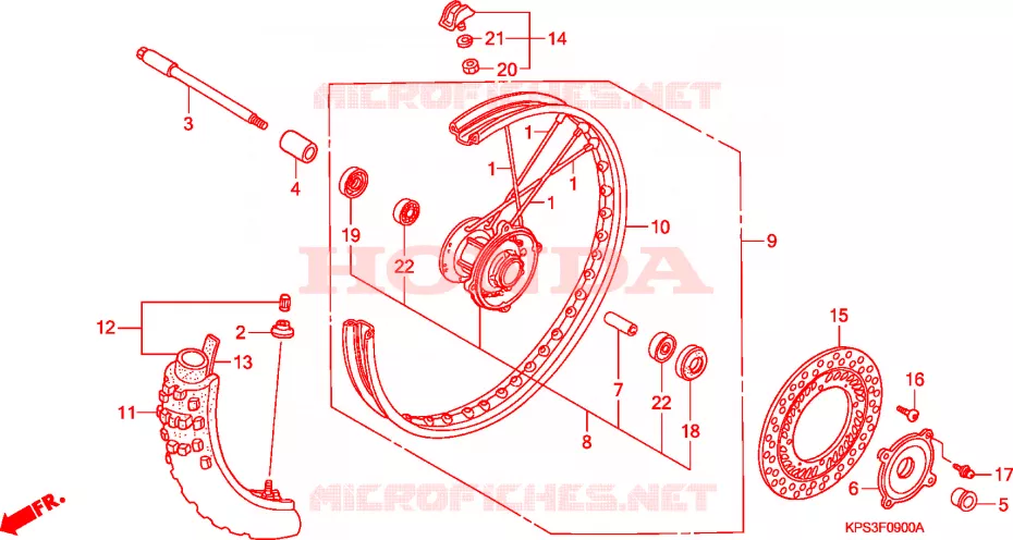 ROUE AVANT Honda MOTO 230 CRF 2003  CRF230F3