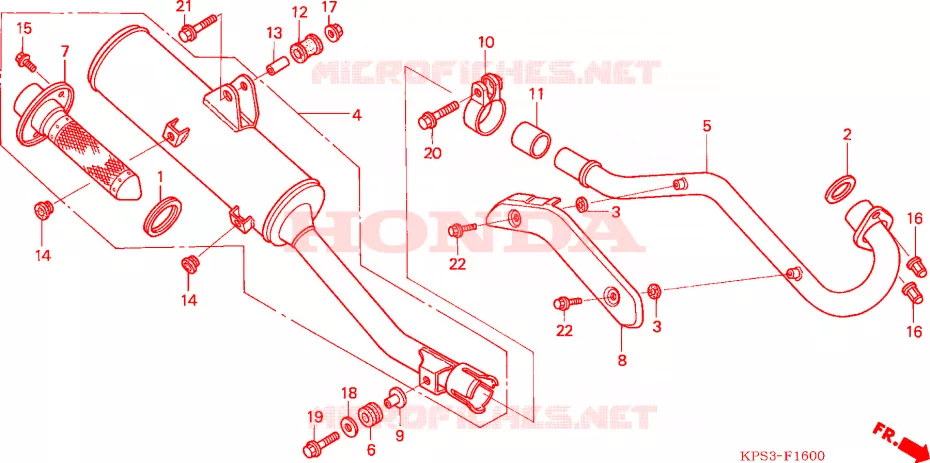 SILENCIEUX D'ECHAPPEMENT Honda MOTO 230 CRF 2003  CRF230F3