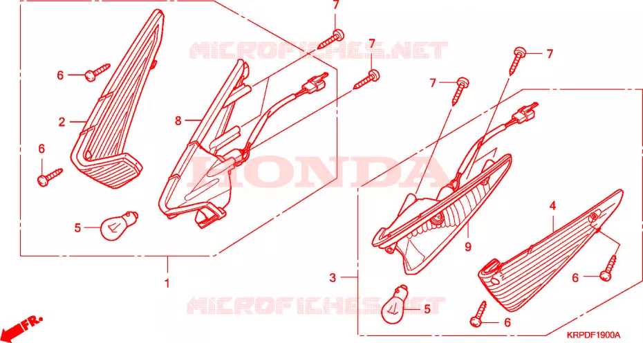 CLIGNOTANT AVANT Honda SCOOTER 100 LEAD 2010  SCV100FA
