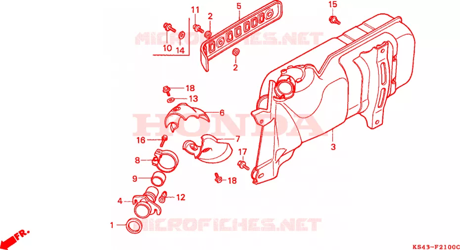 SILENCIEUX D'ECHAPPEMENT Honda SCOOTER 250 SPAZIO 1991  CN250M