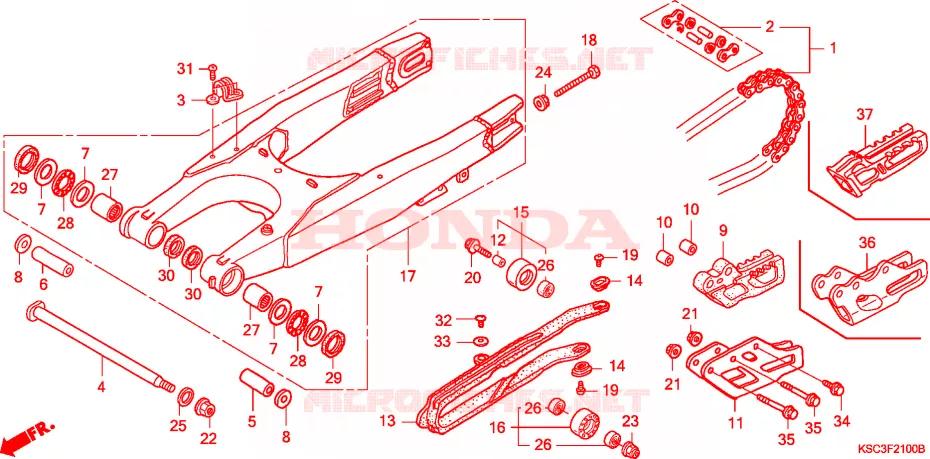 BRAS OSCILLANT Honda MOTO 250 CRF 2004  CRF250X4