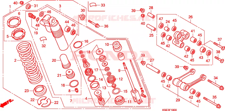 AMORTISSEUR ARRIERE Honda MOTO 150 CRF 2007  CRF150R7