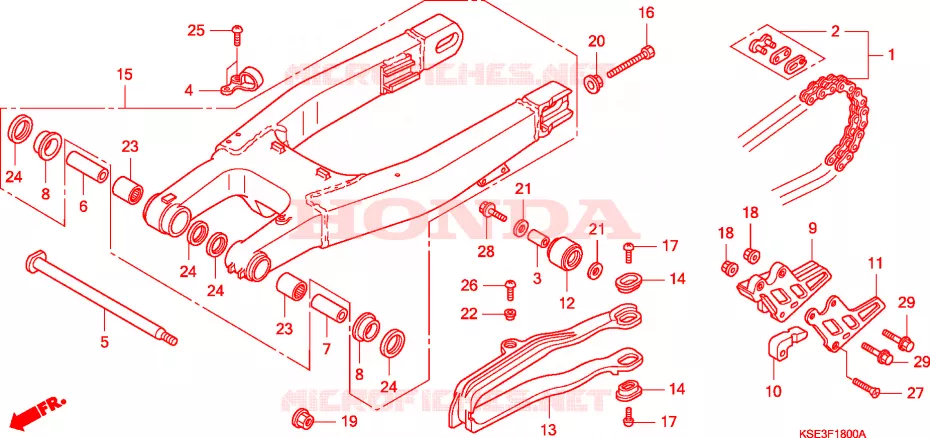 BRAS OSCILLANT Honda MOTO 150 CRF 2007  CRF150R7