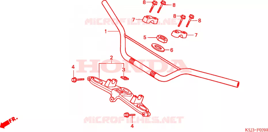 GUIDON Honda MOTO 100 CRF 2006  CRF100F6