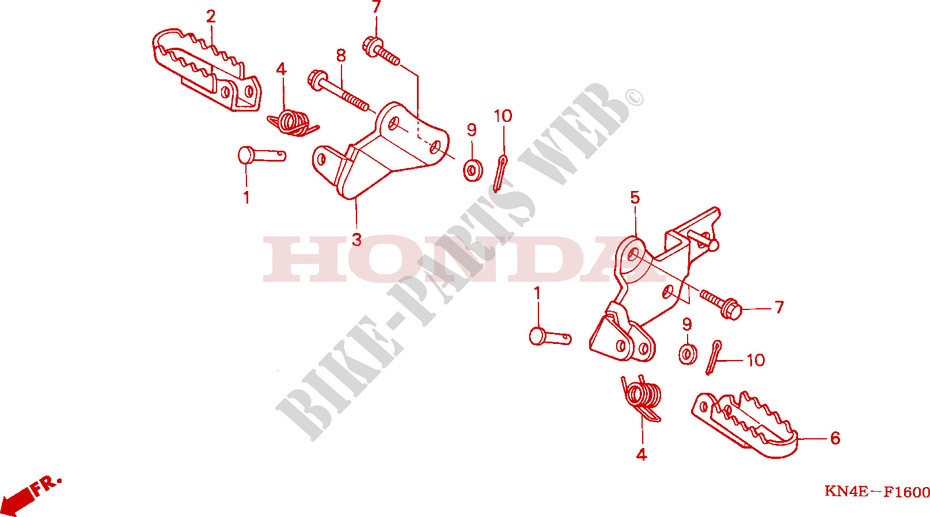 REPOSE PIED pour Honda CRF 100 de 2007