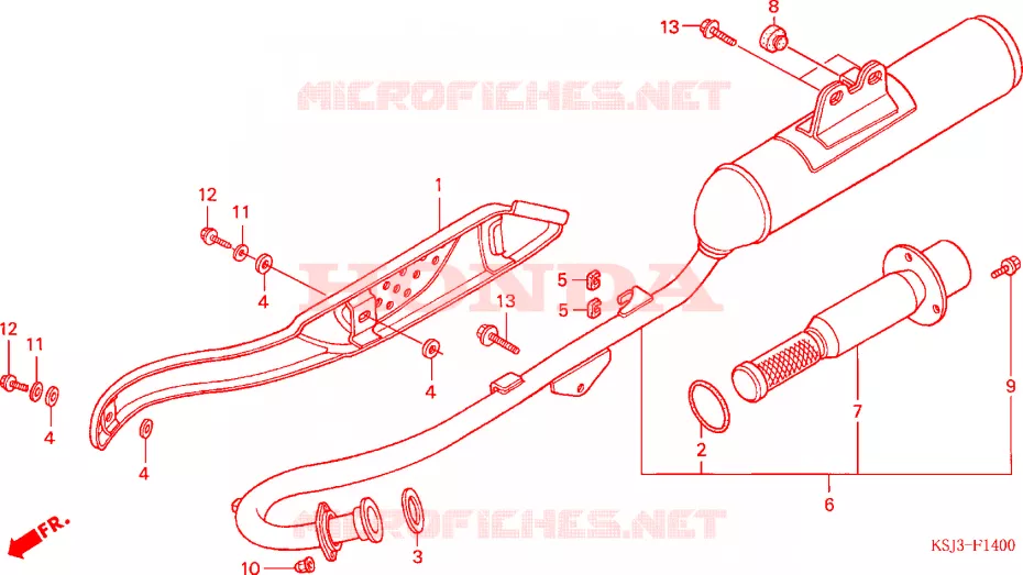 SILENCIEUX D'ECHAPPEMENT Honda MOTO 100 CRF 2006  CRF100F6