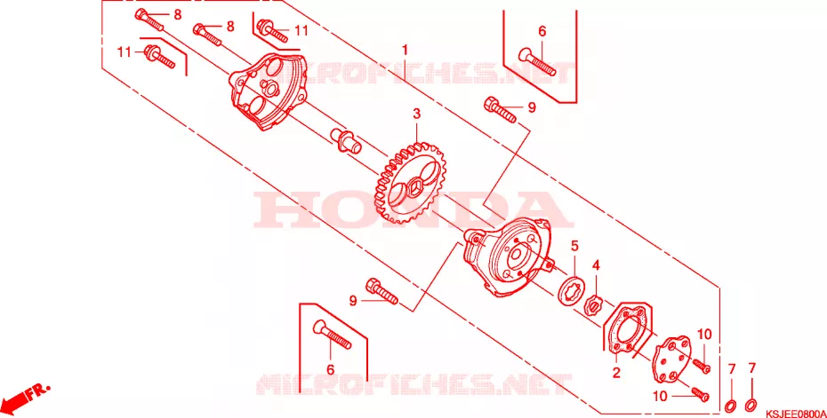 POMPE A HUILE Honda MOTO 80 CRF 2010  CRF80F9