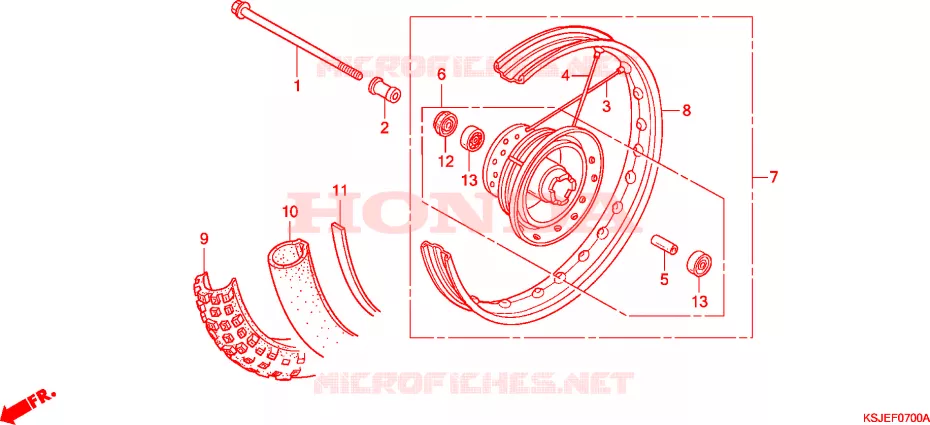 ROUE AVANT Honda MOTO 100 CRF 2009  CRF100F9