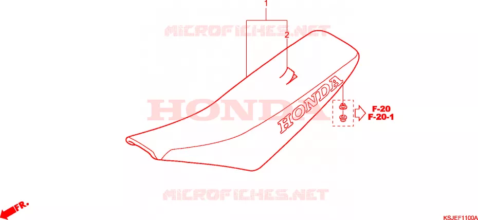 SELLE Honda MOTO 100 CRF 2008  CRF100F8