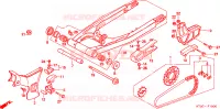 BRAS OSCILLANT   CARTER DE CHAINE pour Honda XR 200 R de 2001