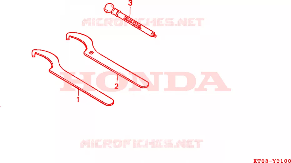 OUTILS Honda MOTO 200 XR 1996  XR200RT