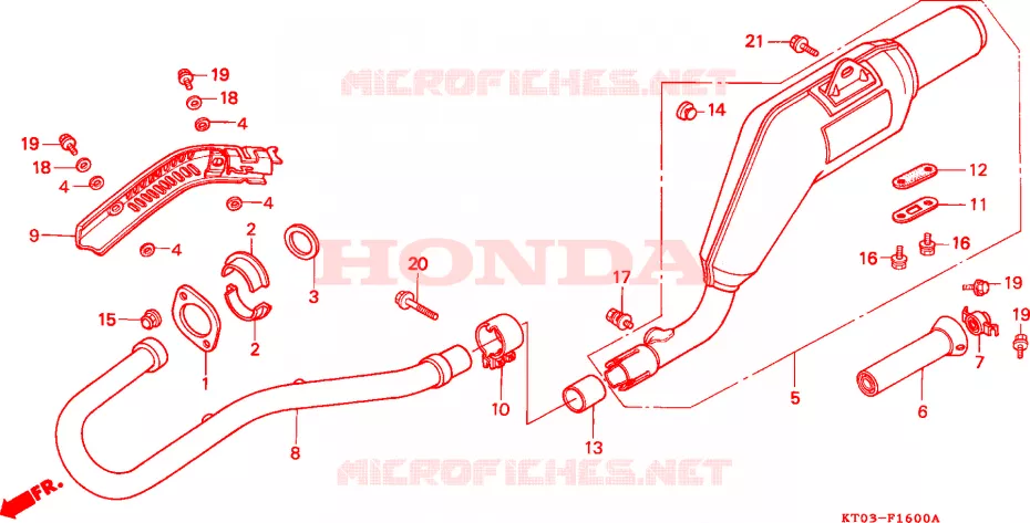 SILENCIEUX D'ECHAPPEMENT Honda MOTO 200 XR 1996  XR200RT