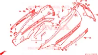 COUVERCLE ARRIERE pour Honda CH 125 SPACY de 1996