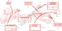 ETIQUETTE DE PRECAUTIONS pour Honda CH 125 SPACY de 1996