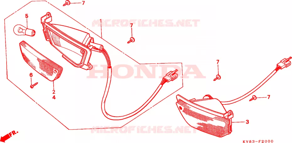 CLIGNOTANT Honda SCOOTER 125 SPACY 1996  CH125T