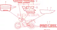 AUTOCOLLANTS pour Honda NX 250 de 1988