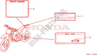 ETIQUETTE DE PRECAUTIONS pour Honda CR 250 R de 2002