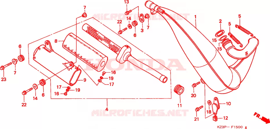 ECHAPPEMENT Honda MOTO 250 CR 1998  CR250RW