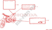 ETIQUETTE DE PRECAUTIONS pour Honda CR 125 R de 2005