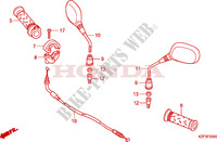 CABLES   RETROVISEURS pour Honda INNOVA 125 de 2012
